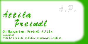 attila preindl business card